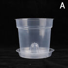1Pc Round Seed Starter Tray Transparent Planter Nursery Pots With Drainage Ho J2