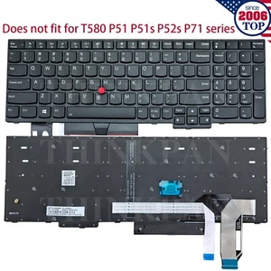 New US Backlit keyboard w/ Pointer for Lenovo ThinkPad E580 E585 E590 E595 L580 - Picture 1 of 10