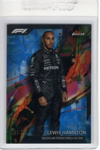 LEWIS HAMILTON 2024 TOPPS FINEST FORMULE 1 BLEU RÉFRACTEUR #6 F1 COMMUN 093/200 - Photo 1/2