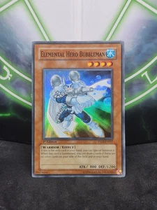 Yugioh Elemental Hero Bubbleman YSDJ-EN017 Super Rare 1st Edition NM - Bild 1 von 2