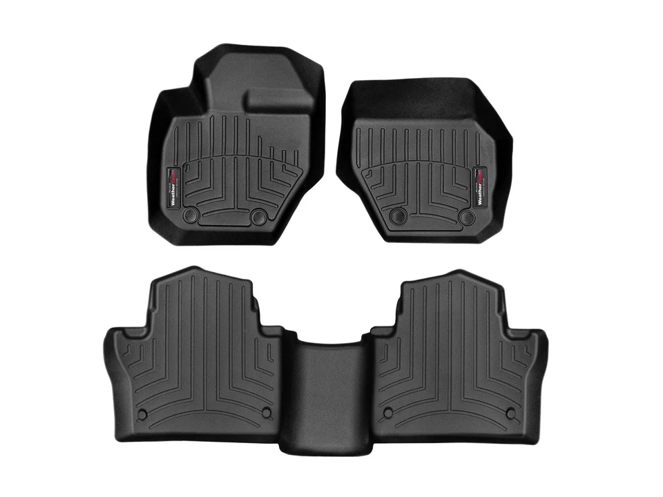 WeatherTech FloorLiner for 2016-2018 Volvo S60 - 1st & 2nd Row, Black - Image 1 of 4