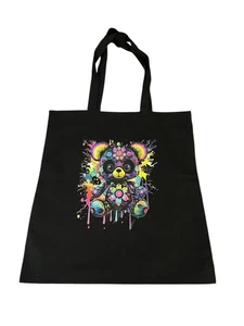 NEW canvas tote shoulder bag custom graphic handmade W 14 H 16 SH 11 inches - Picture 1 of 2