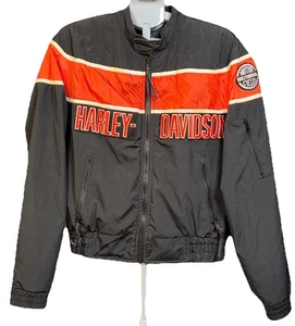 Chaqueta de equipo de carreras Harley-Davidson grande vintage de nailon para hombre 98141-92V - Imagen 1 de 18