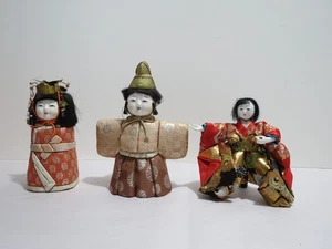 Vintage japanische süße Puppe Set 3 Puppen/Hina Ningyo Puppen - Bild 1 von 8