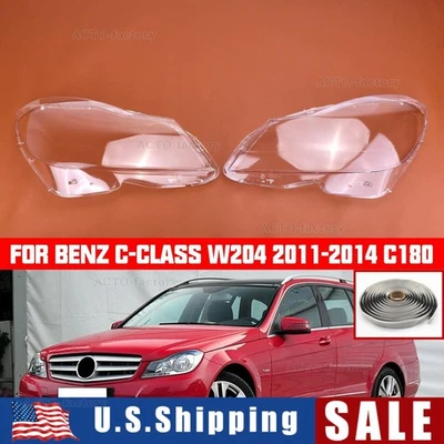For Benz C-Class W204 2011-2014 C180 C200 C260 Headlight Lens Shell Cover Glue Foto 1 de 4
