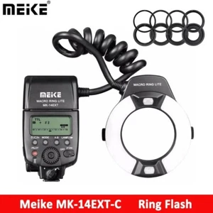 Meike MK-14EXT-C E-TTL Macro LED Ring Flash Speedlite for Canon 550D/ 760D/ 750D - Picture 1 of 8