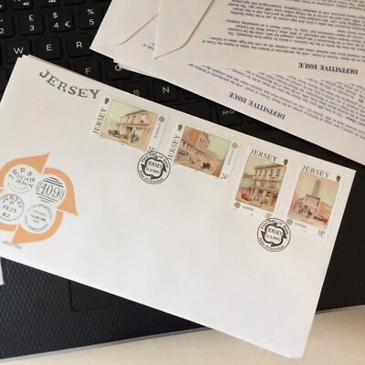 Jersey Stamps FDC First Day Cover 1990 Europa Post Office Buildings Unaddressed - Image 1 of 3