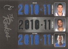 2010-11 Elite Black Box Rookies Triple Jersey Fields/Gary Neal/Greg Monroe /49