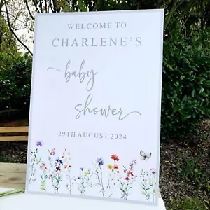 Personalised Baby Shower Sign - Custom Text, A1, 150gsm Paper, Baby Shower Decor - Picture 1 of 2