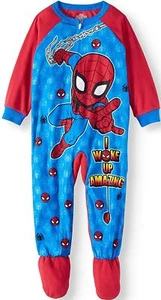 Marvel Avengers Spider-Man Footed Sleeper Blanket Pajama Boy Size 5T - Picture 1 of 1