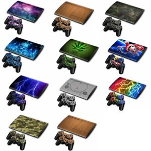 Vinyl Decal Cover Skin Stickers for PlayStation PS3 super Slim Console Full set