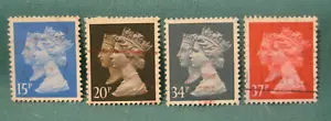 1990 Great Britain-Used Singles-150th Ann of Penny Black-Lot of 4 - Picture 1 of 2
