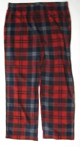 NWT Mens Soft Fleece Pajama Lounge Pants Sleepwear Red Blue Plaid XL $28 - Picture 1 of 2