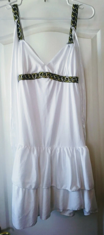 Sexy Mini Vestido Egipcio Elegante Blanco por Spirit Halloween Talla Adulto Mediano Foto 1 de 4