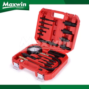 18x Diesel Engine Cylinder Compression Tester Pressure Test Tool Kit 1000 PSI - Picture 1 of 10