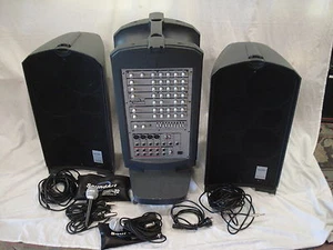 SoundArt QUATTRO-6250 Portable PA/Karaoke System + Mics - Picture 1 of 5