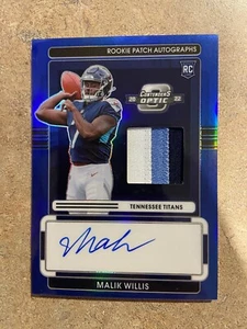 Contenders Optic Rookie Patch 2022 automático Malik Willis RPA #/30 (parche de 3 colores) - Imagen 1 de 2