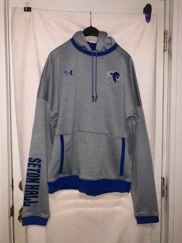 SETON HALL PIRATES HOODIE SWEATSHIRT UNDER ARMOUR MEN'S MEDIUM Cover