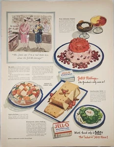 Jello General Foods 1946 anuncio vintage sueños lima pepino ensalada - Imagen 1 de 1