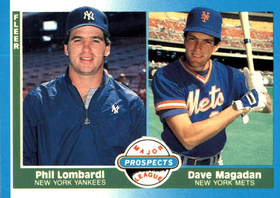 1987 Fleer #648 Dave Magadan RC Phil Lombardi RC New York Yankees Mets - Image 1 of 1