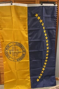 COUNTY OF WARREN NEW JERSEY FLAG-48"X 70"-NEW - Picture 1 of 2