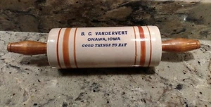 VINTAGE B.C. VANDERVERT SUPERMERCADO CERÁMICO RODILLO ONAWA, IOWA - Imagen 1 de 9