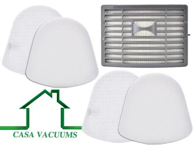 CASA VACUUMS 1 HEPA Filter + 2 Foam Kit Shark Powered Lift-Away NV585 NV586 XFFT580 XHEP580