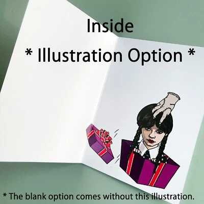 Wednesday Addams Birthday Card - Funny Birthday Card Girls Movie Fan Art Happy - Image 1 of 4