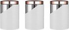 Linear T826001RW Set Of 3 Canisters With Air Tight Lid And Polished Stainless S