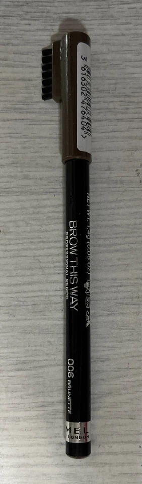 Lápiz de cejas RIMMEL Brow This Way profesional de larga duración color #006 morena  Foto 1 de 1
