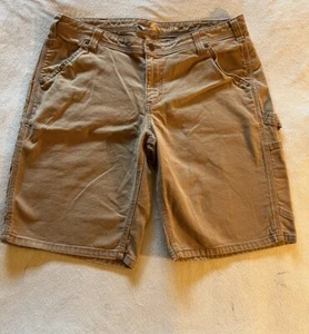 Carhartt Kids Brown Duck Shorts Original Dungaree Fit CH8230 Youth Size 14 - Picture 1 of 19
