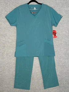 Med5 Collection Damen Scrub Set Shirt Hose türkis Gr. Large mehrere Taschen NEU! - Bild 1 von 13
