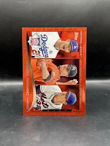 2014 Topps #113 Clayton Kershaw / Jose Fernandez / Matt Harvey Red Foil - Picture 1 of 2