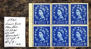 GB 1965 Wilding 1d pannello libretto fosforo U/M come da descrizione GQ777 - Foto 1 di 1