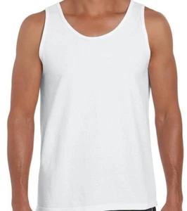 CHALECO BLANCO DE VERANO PARA HOMBRE 1 paquete CHALECOS PARA HOMBRE LISO | CHALECOS 100% ALGODÓN S-XXL - Imagen 1 de 8