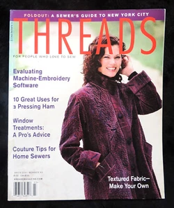 Threads Magazine For People Who Love To Sew November/December 2001 - Picture 1 of 1