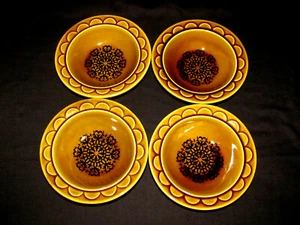 Homer Laughlin 70er Jahre Coventry Kastilisch 4er Set kleine Dessert- oder Beerenschalen - Bild 1 von 9