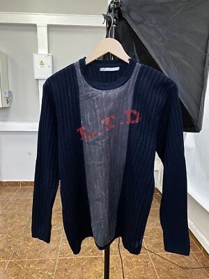 🇺🇸 Vintage 90s Diesel Archive Sweater Rare Retro Y2K size S/M color dark blue - Image 1 of 4