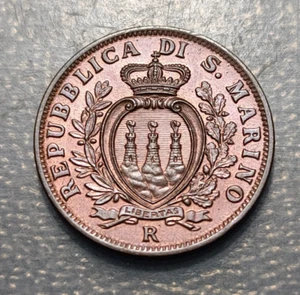 SAN MARINO 10 CENTESIMI 1937 UNC - Picture 1 of 2