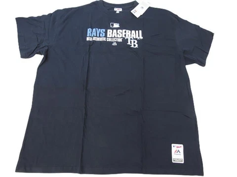 New Tampa Bay Rays Mens Sizes 2XL-3XL-4XL-5XL-6XL-Tall Majestic Blue Shirt Cover