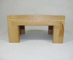 Fußbank Fußtritt Hocker Eiche Handarbeit Schemel Ritsche Sitzbank Blumenständer - Bild 1 von 7