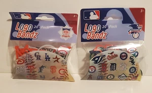 LOGO BANDZ BASEBALL TEAM BRACELETS LOT/2 PACKS AMERICAN & NATIONAL LEAGUE MLB - Picture 1 of 5