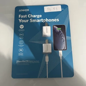 Anker C Charger Nano USB 20W Charger Powerport PD Durable Compact 2Pack - Picture 1 of 2