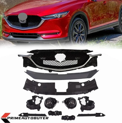 Front Grille/LED Fog Lamp/Bracket/Radiator Upper Cover For Mazda CX-5 2017-2019 — 第 1/4 张图片