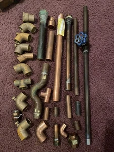 Lot Of COPPER FITTINGS Nibco Couplers Tees Elbow +MORE! - Picture 1 of 2