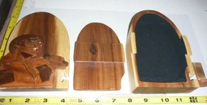 Vintage Schnitzer Dan's Holz handgeschnitzt Elvis Puzzle-Schmuckkästchen/Schmuckkästchen-Vietnam - Bild 1 von 14