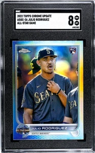 2022 Topps Chrome Update #26 Julio Rodriguez RC All-Star SGC 8 NM-MT Refractor - Bild 1 von 2
