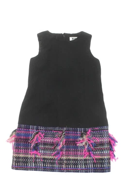 Milly Minis Girls Sleeveless Zipped Dress Black Size 8 - Image 1 of 4