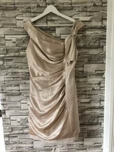 VERA WANG WHITE Champagne Ivory Size 8 Strapless Cocktail Formal Wedding - Picture 1 of 10