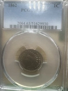 1862 Indian Head Cent - PCGS MS63 - Picture 1 of 6